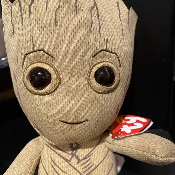 TY‎ Disney Marvel Groot Guardians Of The Galaxy Beanie Baby 7" Tall Plush - Picture 2 of 5